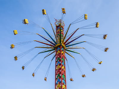 Sky Flyer Amusement Ride, a thrilling experience with soaring heights.
