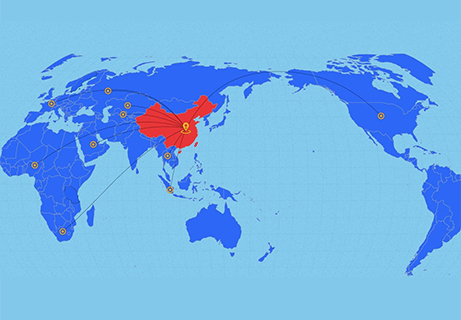 Map showing the countries of origin of Hooplo Group’s global business partners in 2025.