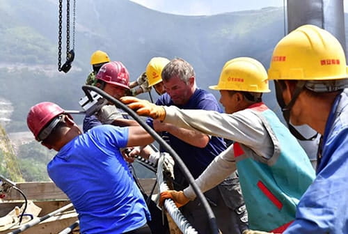 On-site installation support for amusement equipment provided by Hooplo Group technicians.