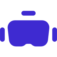 Icon of VR headset representing VR equipment
