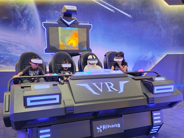 Indonesia school kids playing Rihana vr equipment