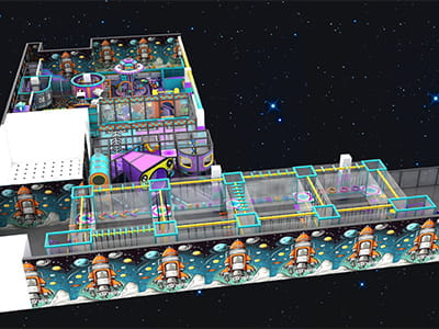 Indoor Playground design for a fun and engaging maze-style playground.