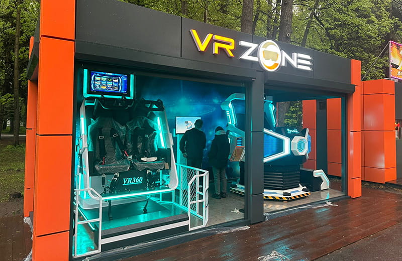 Two VR equipment installed in a mini VR zone for a Russia customer, creating an immersive entertainment center.