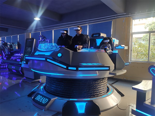 A customer from Uzbekistan brought his wife to our VR factory to experience the VR equipment.